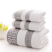 70*140cm Towels Luxury Cotton Bath Skin-Friendly Luxury Embroidery Towel White Hotel Spa Bath Towel