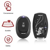EU Plug Waterproof Wireless Doorbell with 36 Chimes Single Receiver Plug-in Type Door Bell Cordless Smart Home Door Bells