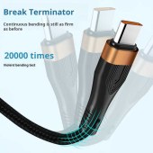 3in1 Charging Cable Nylon Braided 3 In 1 Mobile Phone Charging Cable Type C Android Micro Usb Cable