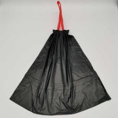 Large Size Plastic PO Poly Trash Garbage Bags Black  Disposal  Trash Bags Heavy Duty Reufse draw strings trash bag