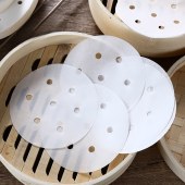 350pieces Disposable Steamer Pad Paper Non-stick Household Steamed Bun Steamer Paper Air Fryer Paper Fluorescent agent Free
