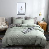 Solid Bed set Quilt Cover and Pillowcse set Covers Home  Colorful Stain Luxury Bedding Set