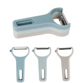 Spot model kitchen tools multi-purpose stainless steel peeler foldable 3 in 1 multi-function combination peeler knife