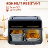 Reusable Baking Pan Air Fryer Silicone Liners Pot Rectangle Air Fryer Liner * 2
