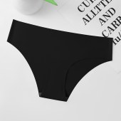 Seamless Women's Underwear - Solid Color, Sexy One-Piece Ice Silk Bikini Briefs.