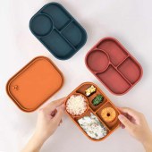Food Grade Silicon Microwave Lunch Box School Box Bento Lunch Box