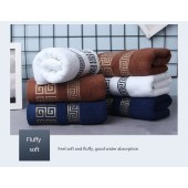 70*140cm Towels Luxury Cotton Bath Skin-Friendly Luxury Embroidery Towel White Hotel Spa Bath Towel