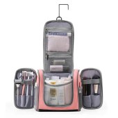 Multi-Function Portable Travel Bag PU Waterproof Makeup Organizer and Hanging Cosmetic Bag Convenient Organization Storage