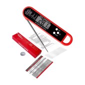 Food Thermometer Fast Precise with Magnet Foldable Probe Grill & Cooking Outdoor Camping & Kitchen Accessories Water Resistant