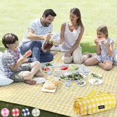 Ultrasonic machine washable foldable rimmed picnic blanket Xl 79" *79"
