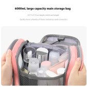 Multi-Function Portable Travel Bag PU Waterproof Makeup Organizer and Hanging Cosmetic Bag Convenient Organization Storage