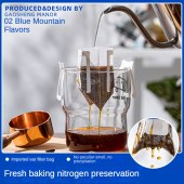 Blue Mountain Flavor Premium Drip Coffee Hand Brewed Filter Bags, Freshly Roasted and Ground Black Coffee 20 Cups