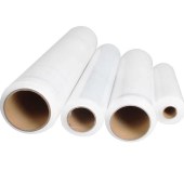 1600m Boxed 4Packs Plastic Wrap with Cutter Set Household Plastic Wrap Width 45Cm Length 400M Very Durable Easy to Use Effective And Perfect Cutting Plastic Wrap Dispenser