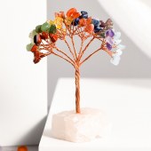 Natural Crystal Wand with Glass Dome Micro Landscape Crystal Tree – Children's Educational Holiday Gift and Home Decoration Ornament