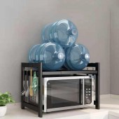 Adjustable Kitchen Organizer Rack Two-Lawer Microwave Shelf