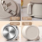 1000/1700ml 304 Stainless Steel Kid Bowls Food Lunch Box noodle bowl