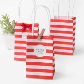 Recyclable Kraft Paper Bags Gift Shopping Carry Retail Bag with Handle Birthday Gift Bags Christmas Gift Bags