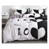 Polyester 3d Printed Cute Bedding Set,3d Print Winter Queen Size Quilt Cover Pillowcase Set