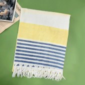 Fashionable Stripe Turkish Towel Cotton Beach Towel for Traveling Gift Beach Use Sand Free Beach Towel