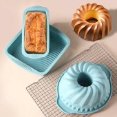 6pcs Silicone Baking Set - Non-Stick, Easy Release Cake Pans, Donut & Muffin Molds - Dishwasher Safe Kitchen Essentials for Home Parties, Bakeries, Food Trucks
