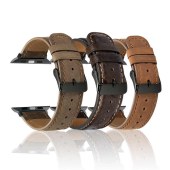 Genuine Luxury Leather Strap for Apple Watch Handmade Vintage Leather Band for iWatch series 8 7 6 5