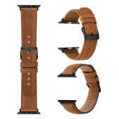 Genuine Luxury Leather Strap for Apple Watch Handmade Vintage Leather Band for iWatch series 8 7 6 5