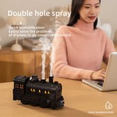Ultrasonic Aromatherapy Machine Train Spit Circle Aromatherapy Lamp Spit Circle Circle Fog Meter Household Train Humidifier