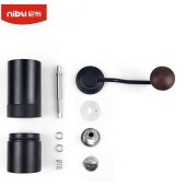 Portable Adjustable Setting Drip Coffee Grinder 15g Wood Hand Mill Conical Burr Manual Coffee Grinder