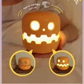 Cute Pumpkin Night Light USB Rechargeable Touch Sleeping Lamp Holiday