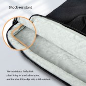 14/15.6 Inch Classic Briefcase Water-Resistant Computer Case Portable Office Carrying Bag With Shoulder Strap Trolley Bag