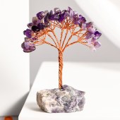 Natural Crystal Wand with Glass Dome Micro Landscape Crystal Tree – Children's Educational Holiday Gift and Home Decoration Ornament