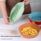 Silicone Air Fryer Liners, 5Pcs Air Fryer Silicone Reusable Liners Square,Food Safe Air Fryers Oven Accessories,Replacement of Flammable Parchment Liner Paper,Silicone Baking Tray Pots