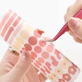 Stainless Steel Tweezers Candy Color Series Macaron Color Hand Ledger Sticker Tool Accessories 14Models