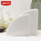 200 pcs V02 Coffee Paper Filter Bag Shape Disposable Portable Drip Coffee Filter Paper For Hand Drip Coffee
