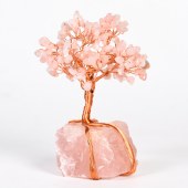 Crystal Base Wrapped Wire Crystal Tree Ornament – Amethyst Creative Tree Craft for Home and Office Desktop Decoration