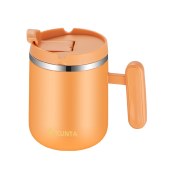 450ML Double Wall 304 Stainless Steel Camping Mugs With Lid Handle Offical Coffee Mug