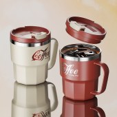400ML 304 Stainless Steel/PP Mugs Portable Leak-Proof Handle Cup Water Tea Milk Coffee Cup Mugs