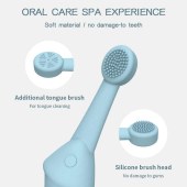 2 Pieces Pet Tongue Brush and Toothbrush Set for Oral Cleaning Dental Health Care for Pet
