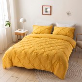 Handmade Queen Bedding Set Twisted Comforter Cover Pillow Shams Quilts Cover Stylish Could-like Duvet Cover Set