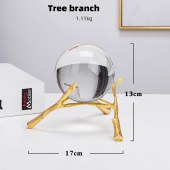 Modern Nordic Table Gold Home Decor Interior Accessories Pieces Luxury Crystal branch ball Decorations For Living Room