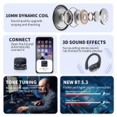 BX31 Noise cancelling headphones earhook BT TWS Wearable Stereo Sport Headsets Wireless Headphone Earphone  with charging box