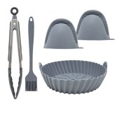 Set of 5-Silicone Air Fryer Baking Trays Baking Set