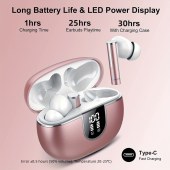 BX35-JL2024 New Trending Active Noise Cancelling Wireless Earbuds Noise Cancelling Waterproof Sports  LED screen display TWS Earphones