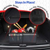 Polyester Folded Extended Car Trunk Organizer Portable Trunk Storage Box and Containers