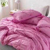 Handmade Queen Bedding Set Twisted Comforter Cover Pillow Shams Quilts Cover Stylish Could-like Duvet Cover Set