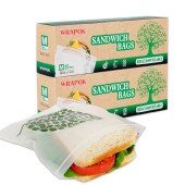 Biodegradable Resealable Sandwich Zip Lock (18x17cm) 50 Bags Per Box