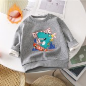 Toddler Yongs Fleece Round Neck Sweatshirt Pullover Autumn Daily Party Casual Tops, Kids Clothing Gift Comfortable Fit