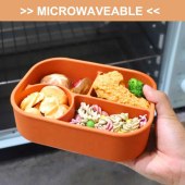 Food Grade Silicon Microwave Lunch Box School Box Bento Lunch Box