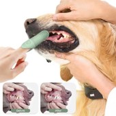 Fingerbrush, Dog Fingerbrush Toothbrush Kit, Silicone Finger Teeth Brush, Full Surround Bristles for Easy Teeth Cleaning, Teeth/Dental Care Tool for Puppies, Cats and Small Pets