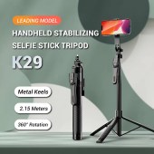 2.15m k29 Selfie Stick Extendable Handheld Cellphone Tripod Stand selfie stick 360 degree rotating wireless phone  selfie stick